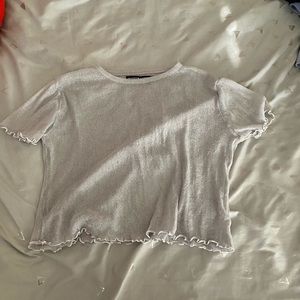 Silver crop top